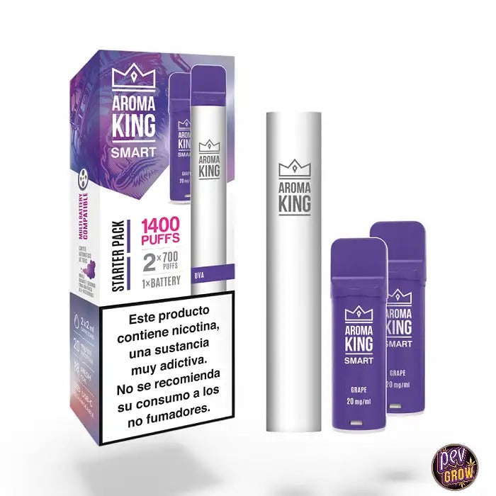Kit Aroma King Smart Grape : Batterie + 2 Pods 20mg