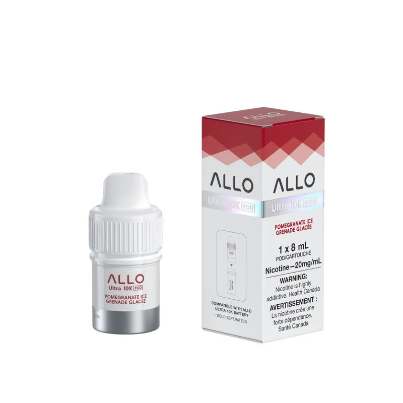 POMEGRANATE ICE – ALLO ULTRA 10K PRE-FILLED PODS (8mL) (POD ONLY, ALLO 10K HYBRID DEVICE REQUIRED)