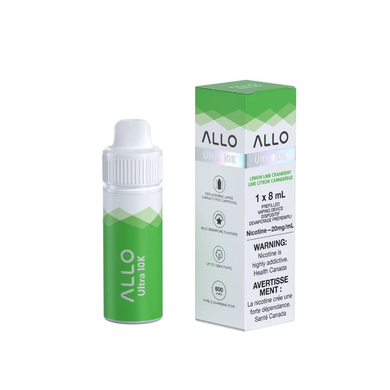 Allo Ultra 10K Puffs Hybrid – Starter kit – LEMON LIME CRANBERRY
