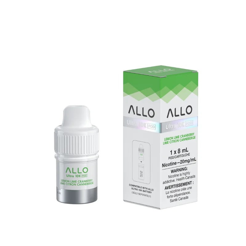 Allo Ultra 10K Puffs Hybrid – Pods – LEMON LIME CRANBERRY