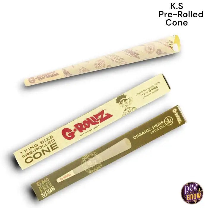 G-Rollz Feuilles à Rouler Bio en Chanvre – Format King Size, Végétalien et à Combustion Lente