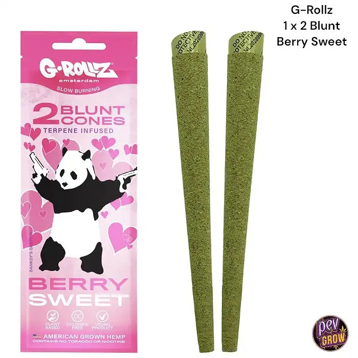 G-Rollz Banksy Blunts – Enveloppes en Chanvre Bio à Saveur Berry Sweet (2 Unités)