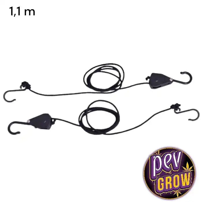 Cultibox Fixations pour Lampes avec Frein – Poulies Réglables pour Culture Intérieure (Lot de 2)