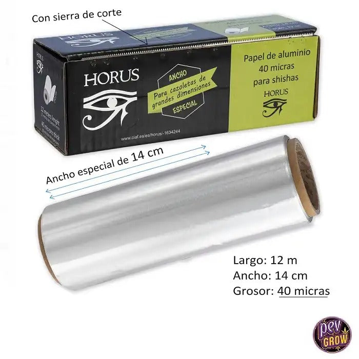 Rouleau Papier Aluminium Horus 12m x 14cm pour Chicha
