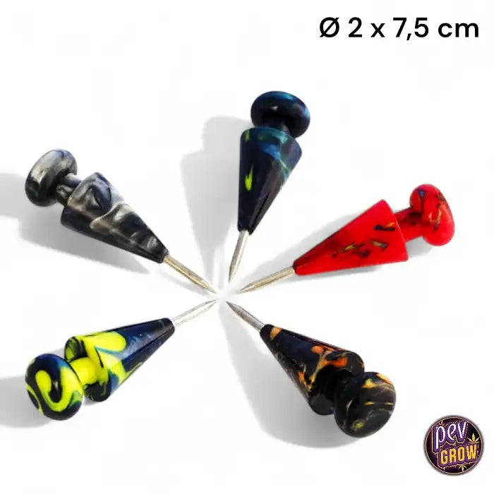 Bouchon Chicha avec Aiguille Ø 2×7,5 cm Couleurs Assorties