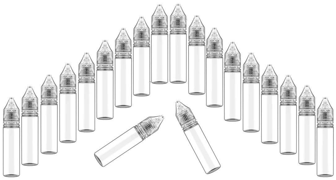Chubby Gorilla 20ml V3 Pet Unicorn Leerflasche Flasche transp. + transparenter Deckel – 20er Set