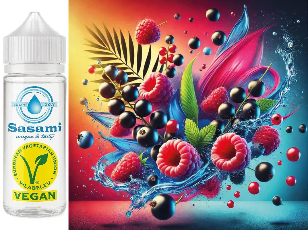 Deep Blue Raspberry Delight – Himbeere, Johannisbeere, Curacao Aroma Konzentrat – Vegan – Sasami – 10ml