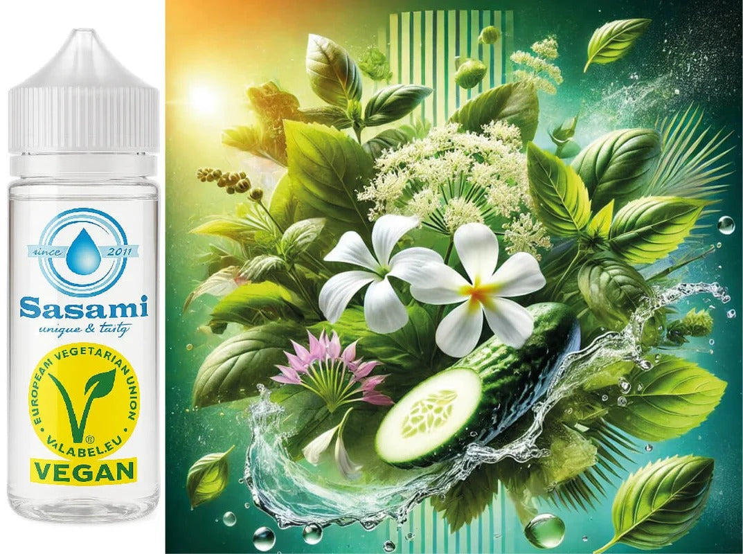 Elder Bloom – Holunderblüte-Gurke-Basilikum Aroma Konzentrat – Vegan – Sasami – 10ml