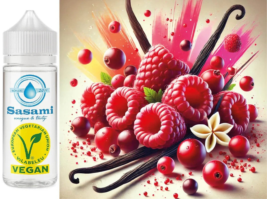 Free – Cranberry-Himbeere-Vanille Aroma Konzentrat – Vegan – Sasami – 100ml