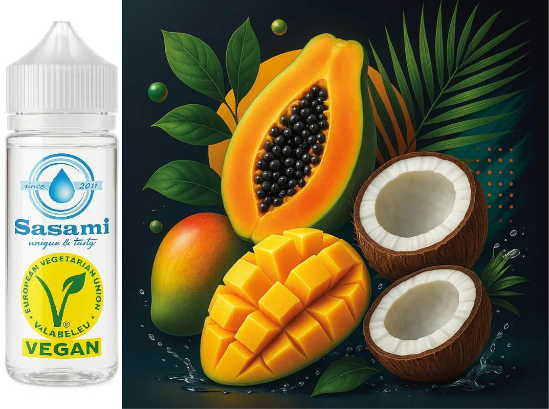 Island Papaya Cream – Papaya Mango Kokos Aroma Konzentrat – Vegan – Sasami – 100ml