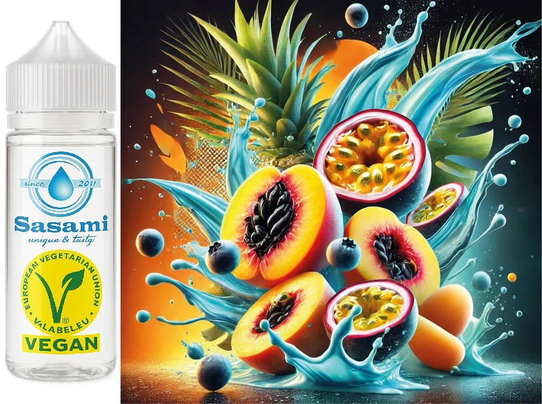 Curacao Sunset Fusion – Pfirsich, Maracuja, Curacao Aroma Konzentrat – Vegan – Sasami – 10ml