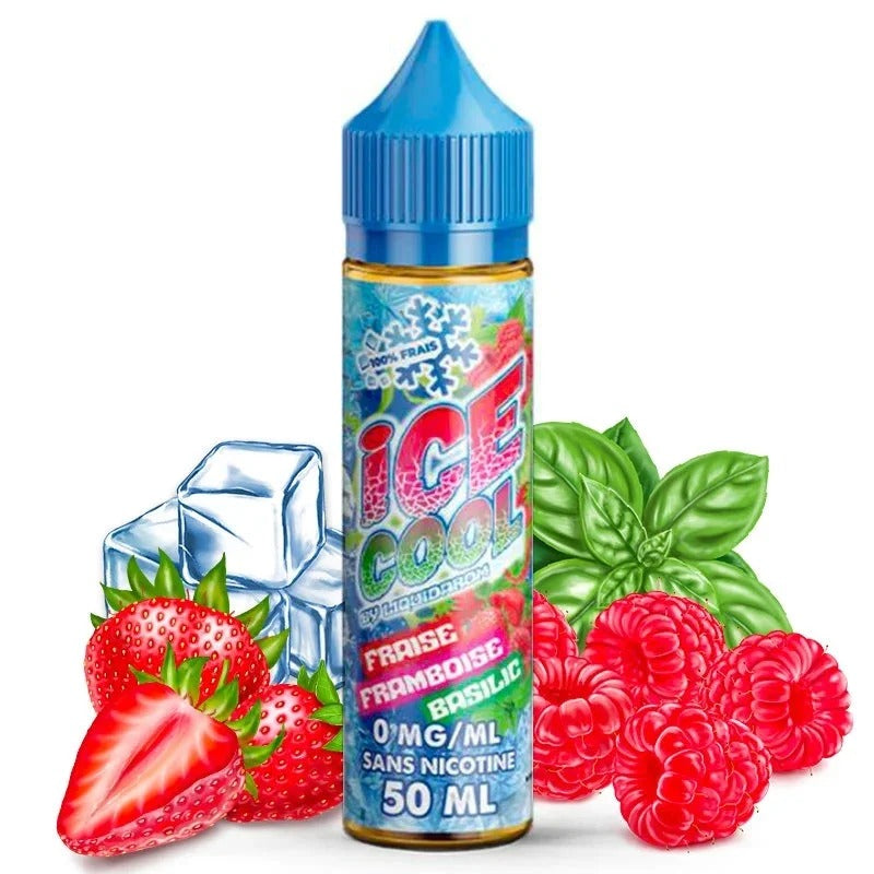Fraise Framboise Basilic Ice Cool 50ml – Liquid’Arôm