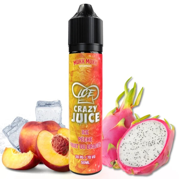 Pêche Fruit Du Dragon Ice Crazy Juice 50ml – Mukk Mukk