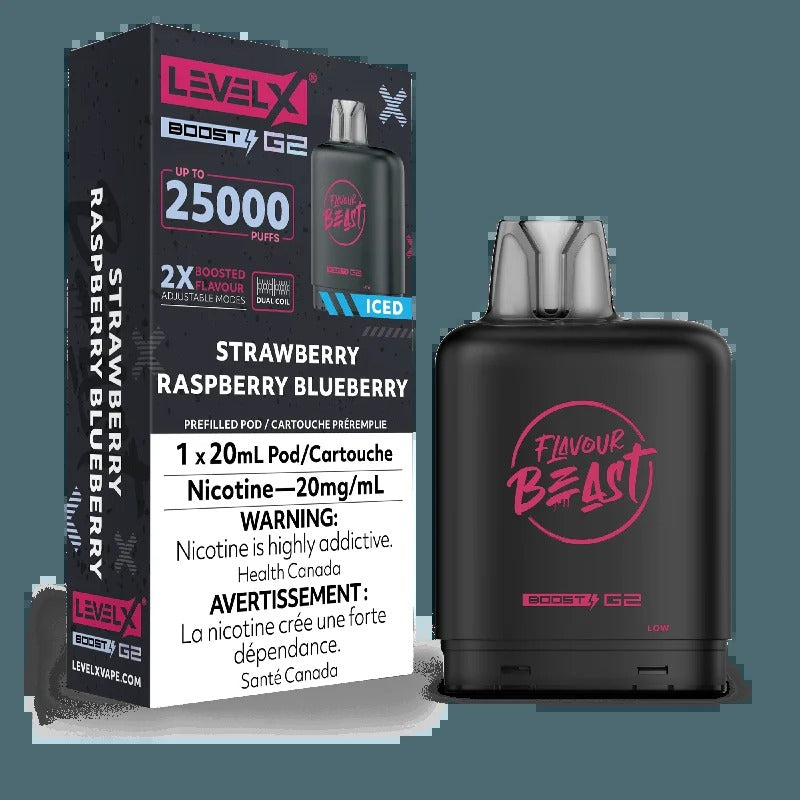 Saveur Beast Boost G2 de niveau X – Glace à la fraise, à la framboise et à la myrtille