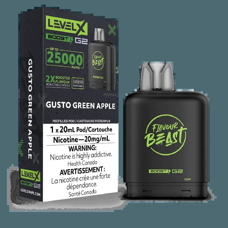 Saveur Beast Boost G2 de Level X – Pomme verte Gusto