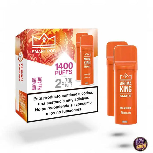 2 Pods Rechargeables Ak Smart Mangue Glacée 20mg – Aroma King · Saveur Tropicale et Fraîcheur