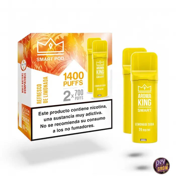 2 Pods Rechargeables AK Smart Lemonade Soda 20 mg – Aroma King