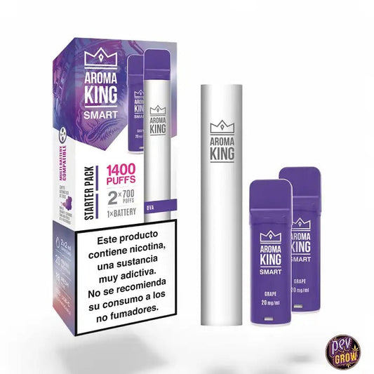 Kit Aroma King Smart Grape : Batterie + 2 Pods 20mg