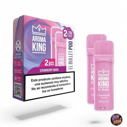 2 Pods Rechargeables Ak Smart Fraise Goyave 20mg · Aroma King