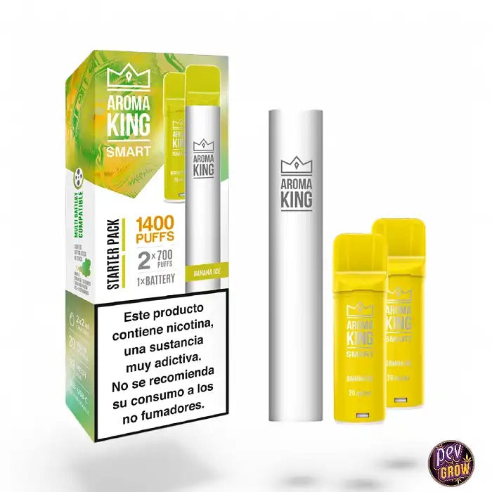 Kit AK Smart Banana Ice – 2 Pods + Batterie (20 mg) · Aroma King