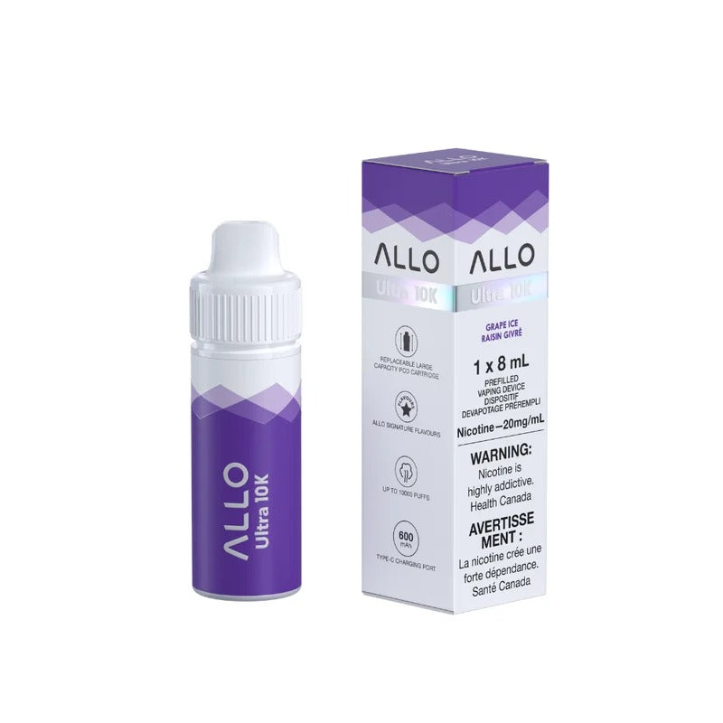 Allo Ultra 10K Puffs Hybrid – Starter kit – GRAPE ICE
