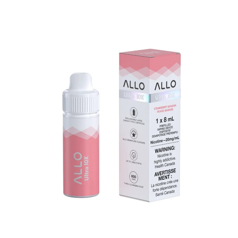Allo Ultra 10K Puffs Hybrid – Starter kit – STRAWBERRY BANANA