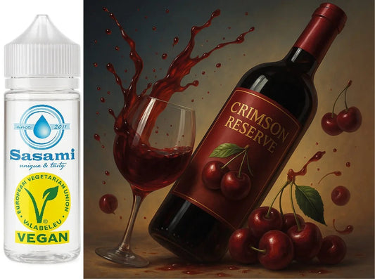 Crimson Reserve – Rotwein & dunkle Kirsche Aroma Konzentrat – Vegan – Sasami – 100ml