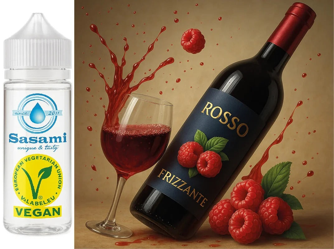Rosso Frizzante – Rotwein & Himbeere Aroma Konzentrat – Vegan – Sasami – 10ml