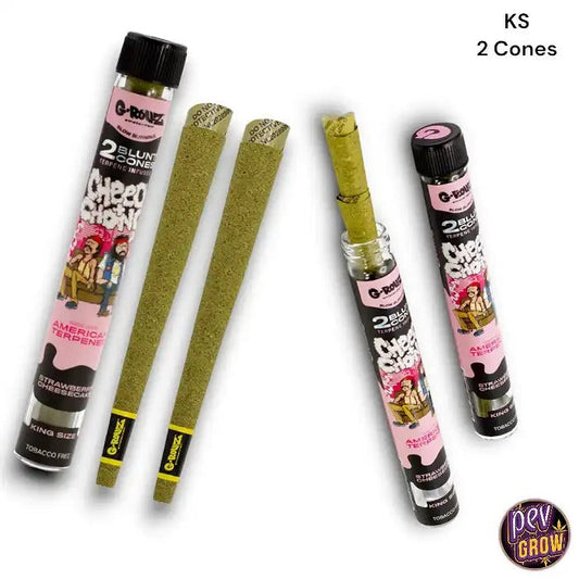 G-Rollz Cônes Blunt au Chanvre Fraise/Fromage Blanc · 2 Unités · Sans Tabac