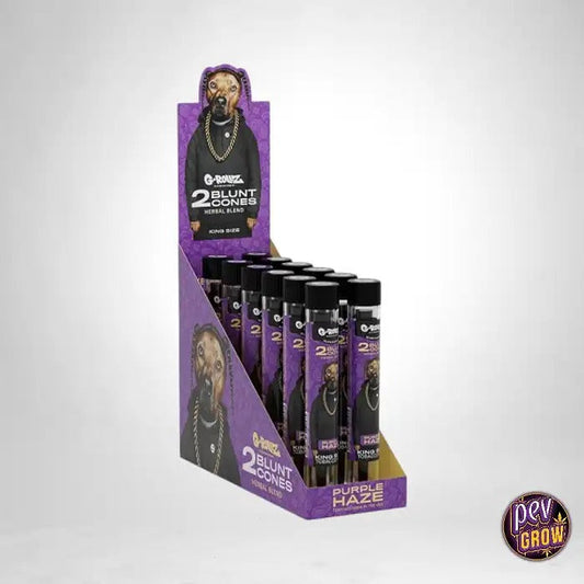 Cônes à Fumer au Chanvre G-Rollz Purple Haze The Dog – 2 Unités