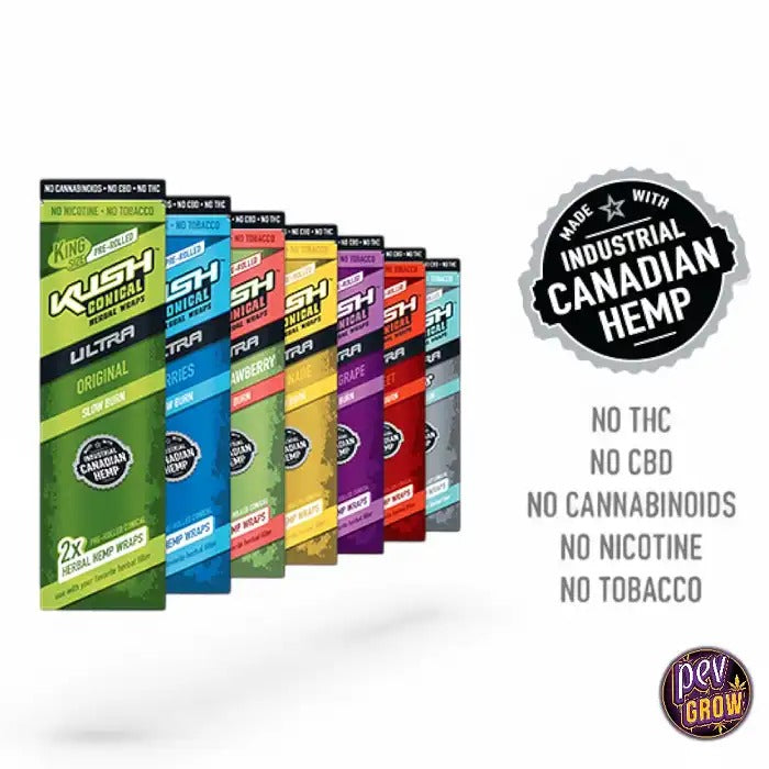 Feuilles à Rouler au Chanvre Kush Ultra Herbe Pré-roulées – Pack de 2 Unités