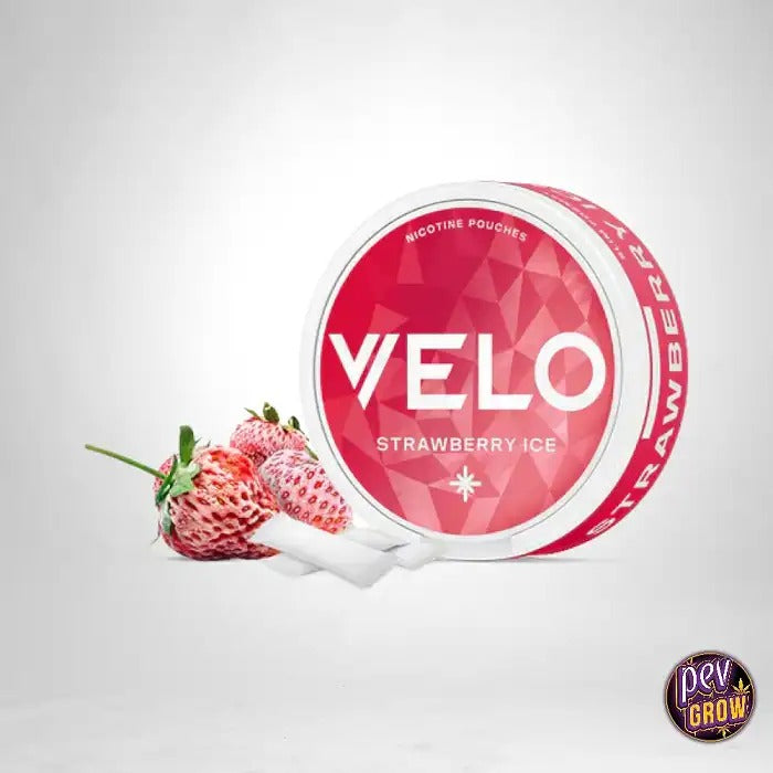 VELO Strawberry Ice 6MG – Pouches de Nicotine Saveur Fraise Fraîche – Discret et Sans Tabac
