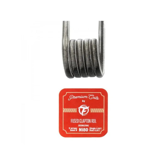Fused Clapton RDL Ni80 0.50Ω New Version (10pcs) Fumytech