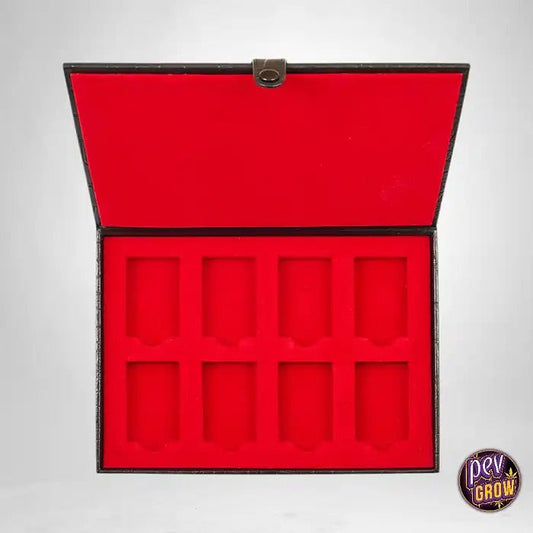 Support pour 8 Briquets Zippo en Cuir Noir
