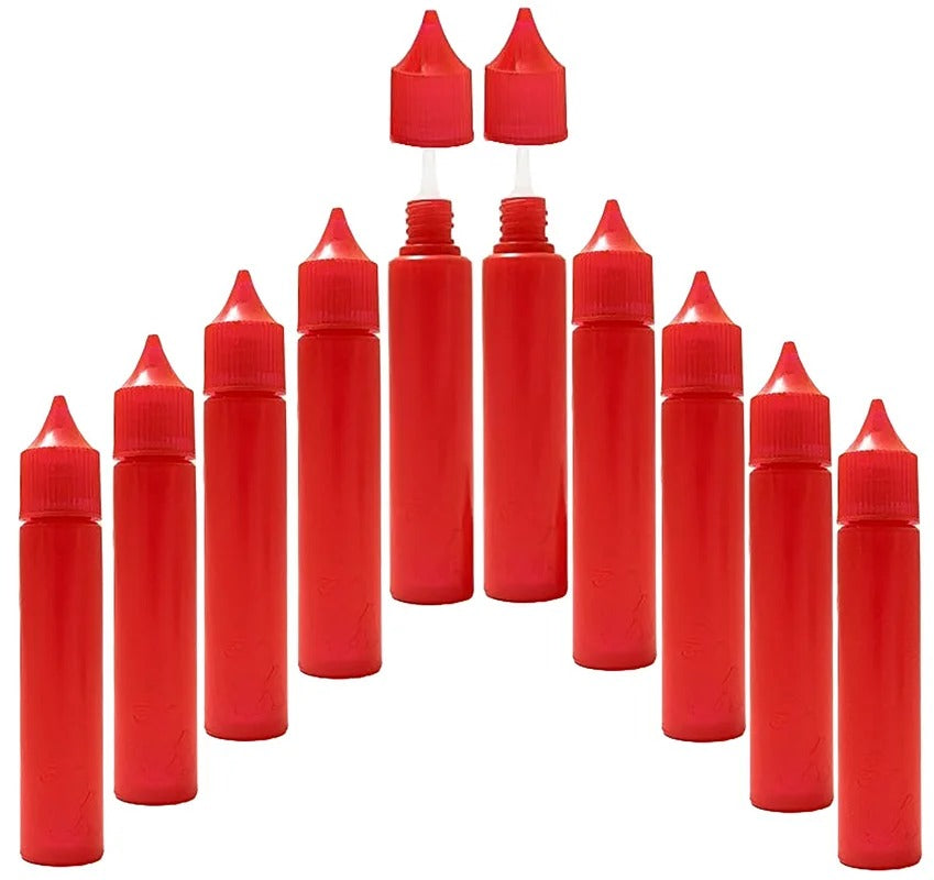 Chubby Gorilla – 30ml – soft – LDPE – Unicorn Leerflasche Flasche – rot – 10er Set