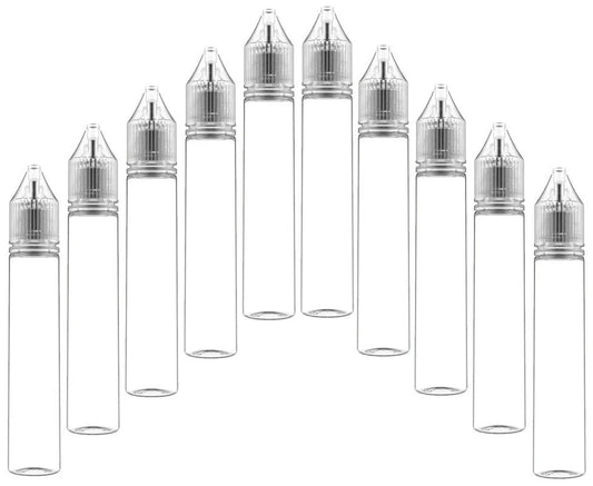 Chubby Gorila 30ml V3 Pet Unicorn Flasche transp. + transparenter Deckel 10er Set