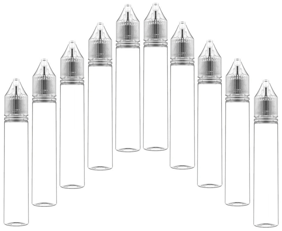 Chubby Gorila 30ml V3 Pet Unicorn Flasche transp. + transparenter Deckel 10er Set
