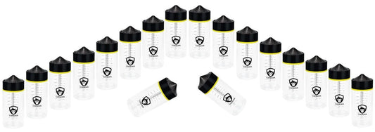 Chubby Gorilla 200ml mit Messskala V3 Pet Unicorn Leerflasche + schwarzer Deckel – 20er Set
