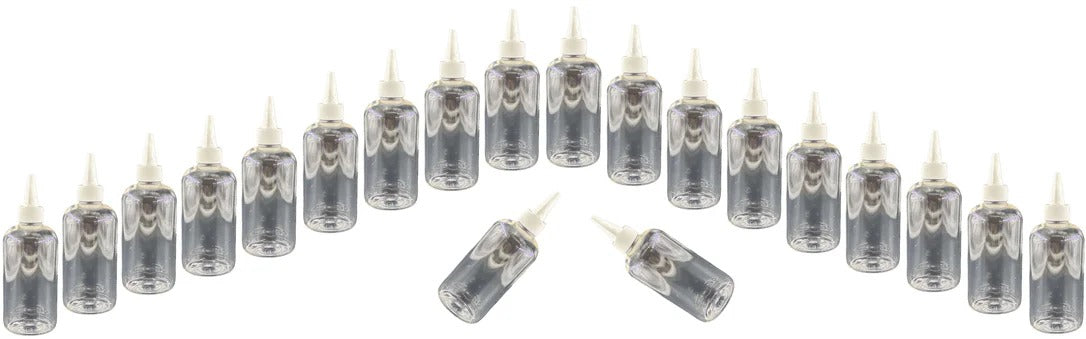 250 ml PET Flasche klar inkl. Dosierspitze – 20er Set
