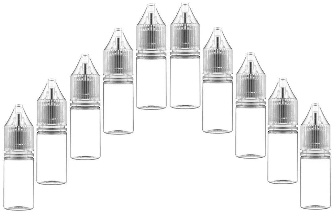 Chubby Gorilla 10ml V3 Pet Unicorn Leerflasche Flasche transp. + transparenter Deckel – 10er Set