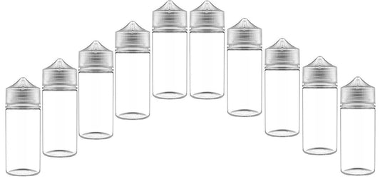 Chubby Gorilla 100ml V3 Pet Unicorn Leerflasche Flasche transp. + transparenter Deckel – 10er Set