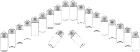 Chubby Gorilla 100ml V3 Pet Unicorn Leerflasche Flasche transp. + transparenter Deckel – 20er Set