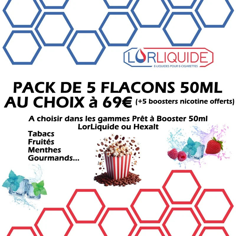 1 PACK DE 5 FLACONS DE 50ML AU CHOIX – PROMO