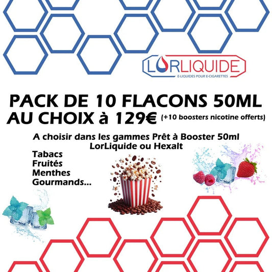 1 PACK DE 10 FLACONS DE 50ML AU CHOIX – PROMO