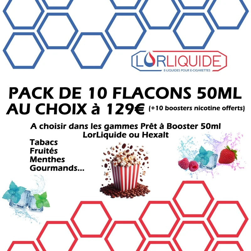 1 PACK DE 10 FLACONS DE 50ML AU CHOIX – PROMO