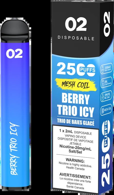 02 DISPOSABLE 2500 PUFFS – BERRY TRIO ICY
