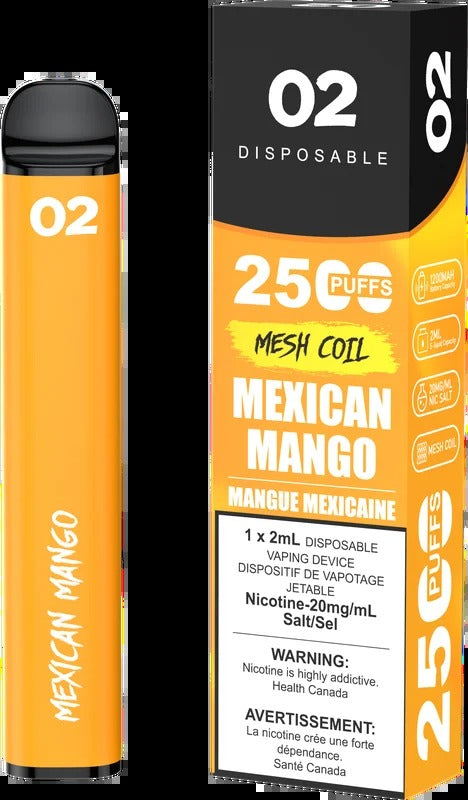 02 DISPOSABLE 2500 PUFFS – MEXICAN MANGO