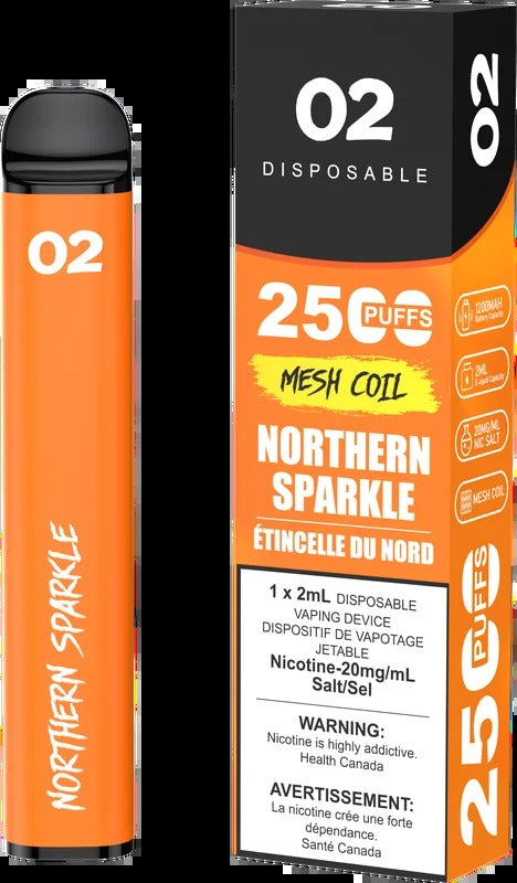 02 DISPOSABLE 2500 PUFFS – NORTHERN SPARKLE
