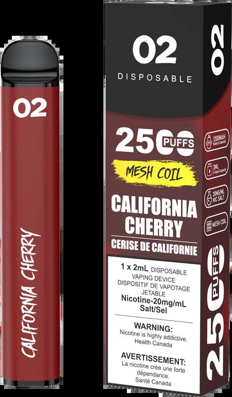 02 DISPOSABLE 2500 PUFFS – CALIFORNIA CHERRY