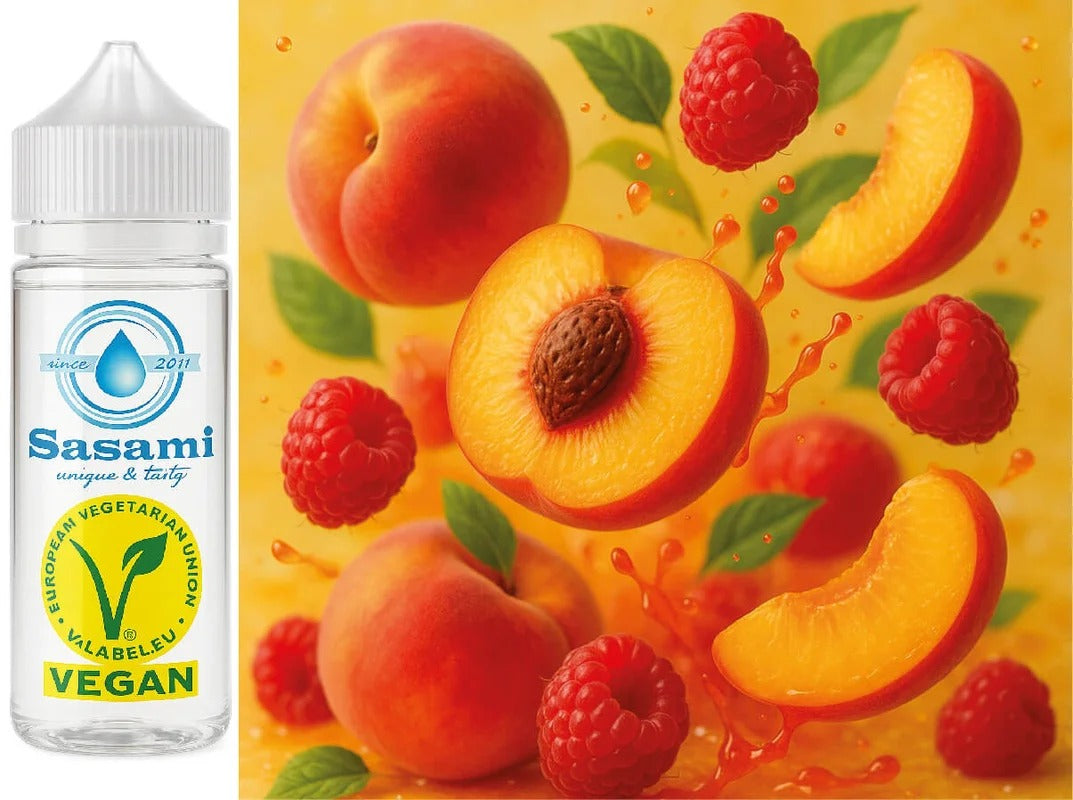 Peach Rush – Pfirsich Himbeere Aroma Konzentrat – Vegan – Sasami – 100ml